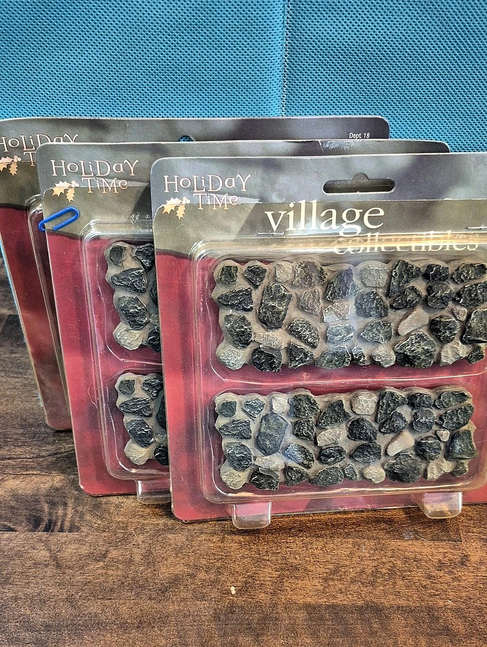 Holiday Time Village Collectibles Stone Fence 2-Piece Set Holiday Decor